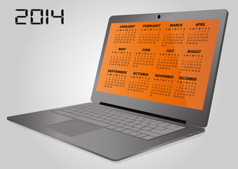 2014 calendar laptop