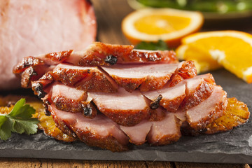 Traditional Sliced Honey Glazed Ham © Brent Hofacker
