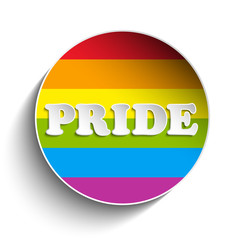 Fototapeta premium Gay Flag Circle Striped Sticker