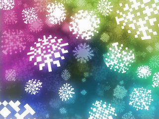pixel snowflakes background retro style illustration - 59340867
