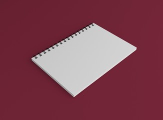 Notizbuch Cover Hochformat Hintergrund rot