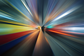 Futuristic radial blur background perspective