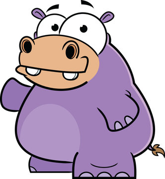 Happy Hippo Cartoon
