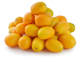 small Ripe orange isolated on white background