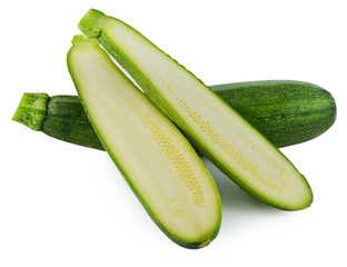 zucchini isolated on a white background