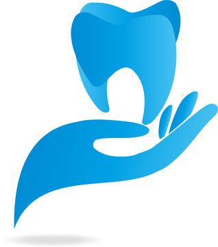 Hand, Zahn, Logo, Vektor