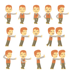 urban character set in different poses. simple flat design.