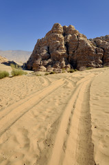 Little Petra national park landscape.