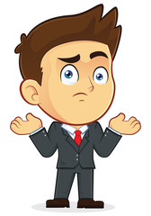 Confused Businessman Gesturing