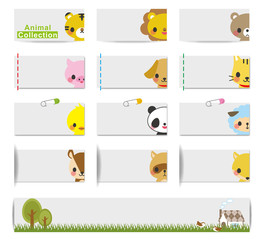 動物　イラスト　付箋 © トラノスケ