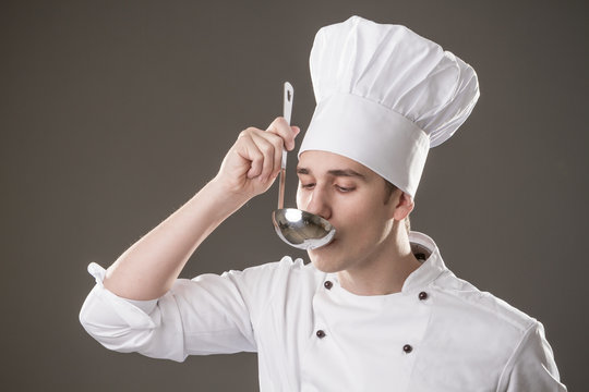 chef with a spoon