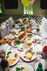 Table set for an event party