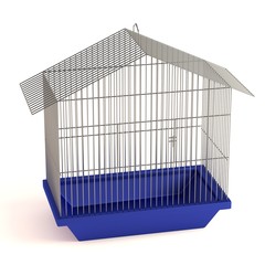 realistic 3d render of bird cage