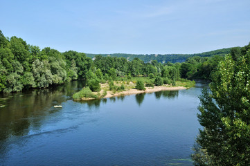 France,  Dordogne river in Cluges in Perigord