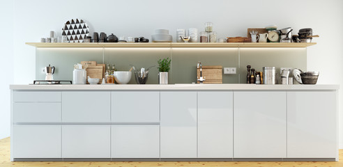 Küchenzeile Ansicht - detailed kitchen view