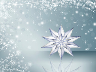 Fototapeta premium Christmas snowflakes blue background ,abstract Illustration