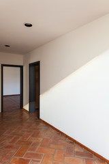 Architecture, interior, corridor view, white wall