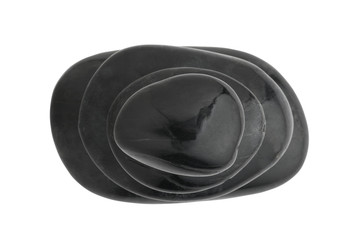 Black massage stones