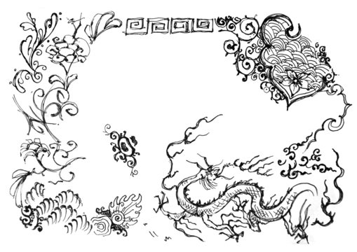 chinese elements drawing