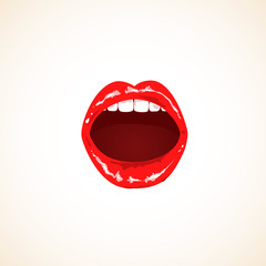 Naklejka premium Illustration of woman lips