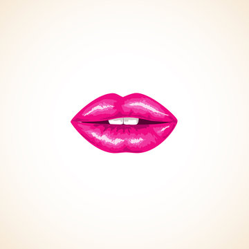 Illustration of woman lips