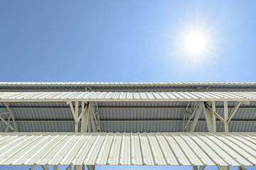 Obraz premium curved roof and Blue sky