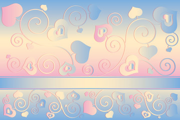 Valentine's day background with hearts