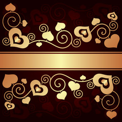 Valentine's day background with hearts