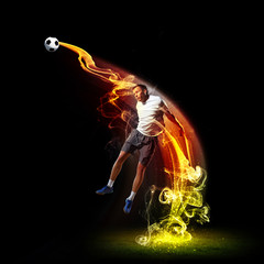 Fototapeta premium Football player with ball