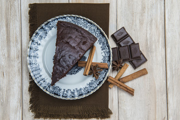 Bizcocho de chocolate casero.