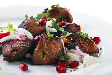 kebab with vegetables