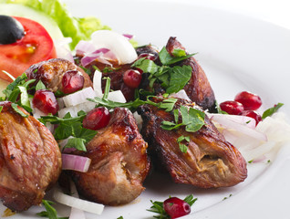 kebab with vegetables