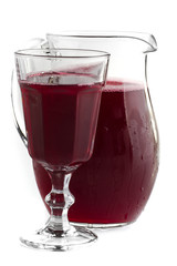 Glass of cherry juice