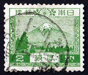 Postage stamp Japan 1926 View of Mt. Fuji