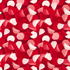 Seamless background with rose petals. Vector illustration.
