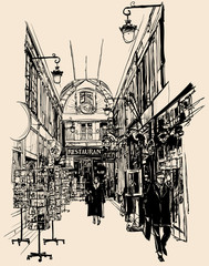 old gallery in Paris