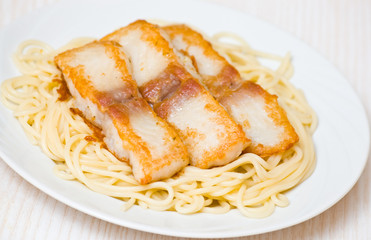 spaghetti with fish