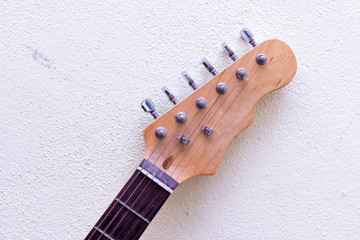 Electric guitar close-up