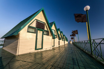 Holiday houses on the pier