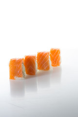 Salmon and tuna sushi nigiri