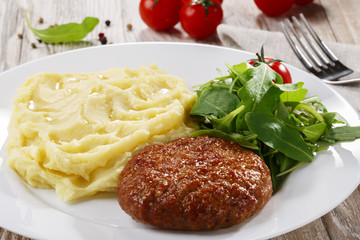 meat patty on a plate