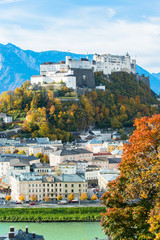 Panoramic view of the historic city of Salzburg