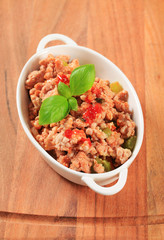 Minced meat stir fry