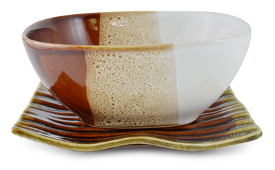 ceramic bowl on white background