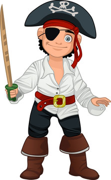 kid dressed as a pirate