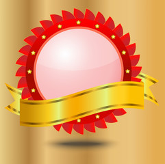 vignette with a brilliant ribbon, background for a design