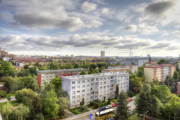 Fototapeta na wymiar Panorama of Prague. HDR