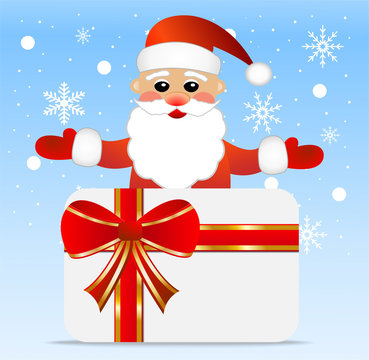 Santa claus and greeting-card