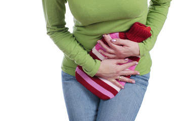 Frau mit Bauchschmerzen - woman abdominal pain