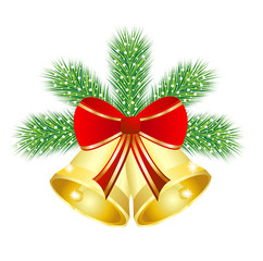 festive christmas background with the branches of silver fir and